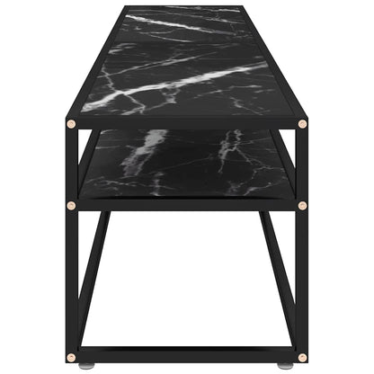 TV Cabinet Black Marble 180x40x40,5 cm Tempered Glass