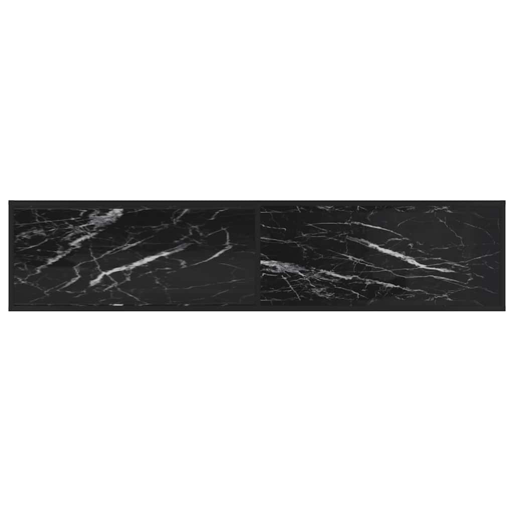 TV Cabinet Black Marble 180x40x40,5 cm Tempered Glass