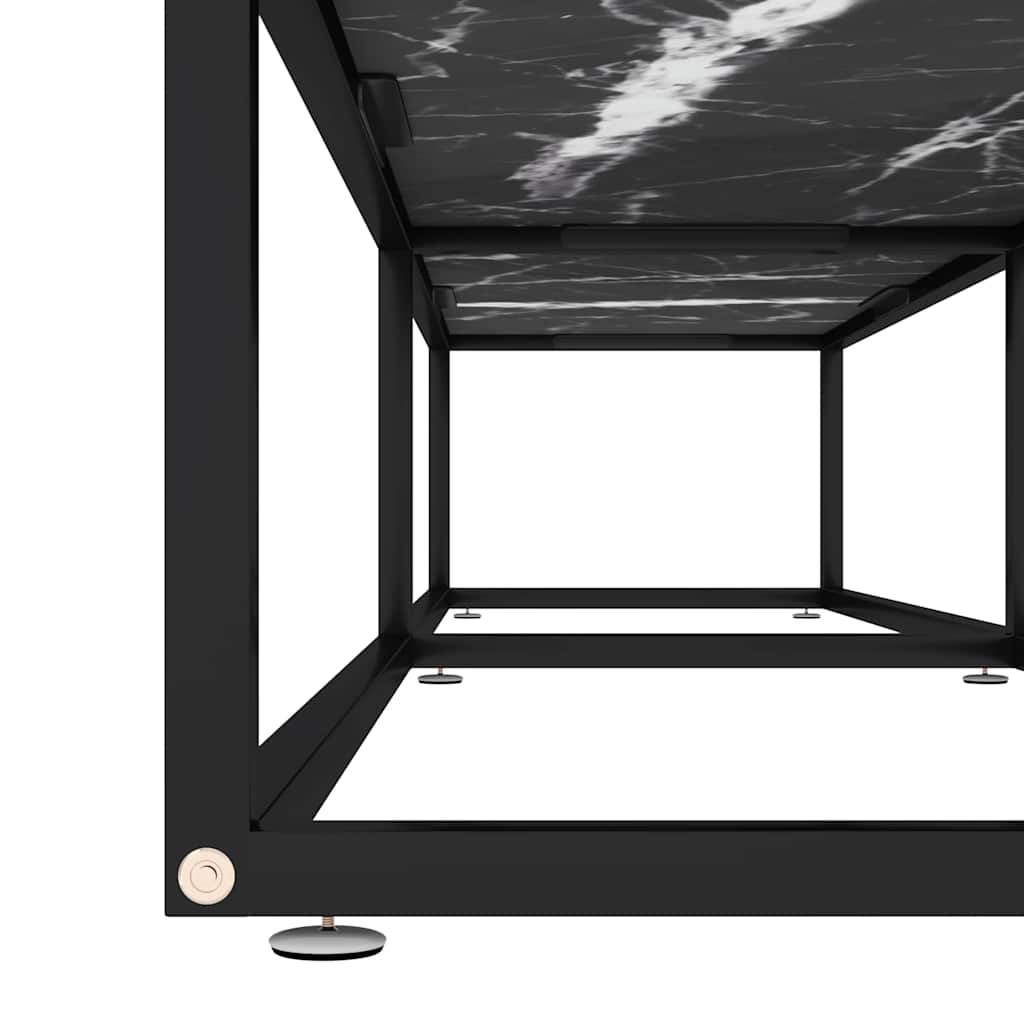 TV Cabinet Black Marble 180x40x40,5 cm Tempered Glass