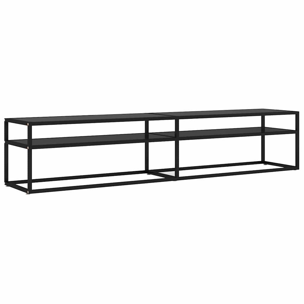 TV Cabinet Black 200x40x40,5 cm Tempered Glass
