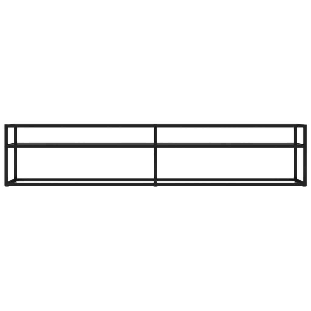 TV Cabinet | Black | Tempered Glass | 200 x 40 x 40.5 cm | Sleek