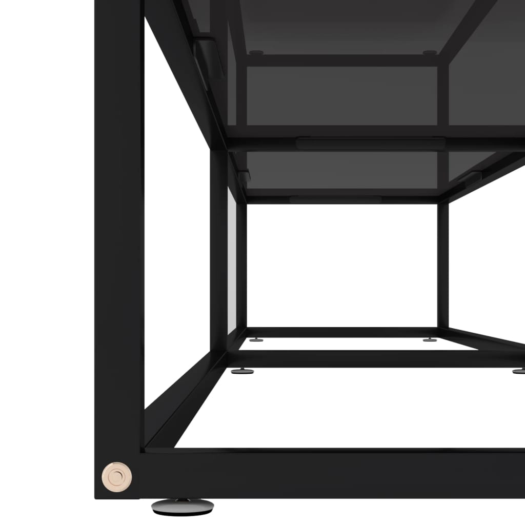 TV Cabinet | Black | Tempered Glass | 200 x 40 x 40.5 cm | Sleek