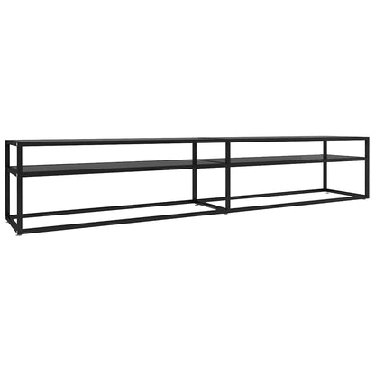 TV Cabinet | Black | Tempered glass, powder-coated steel | Large