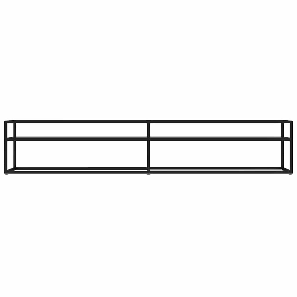 TV Cabinet | Black | Tempered glass, powder-coated steel | Large