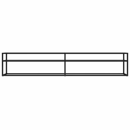 TV Cabinet | Black | Tempered glass, powder-coated steel | Large