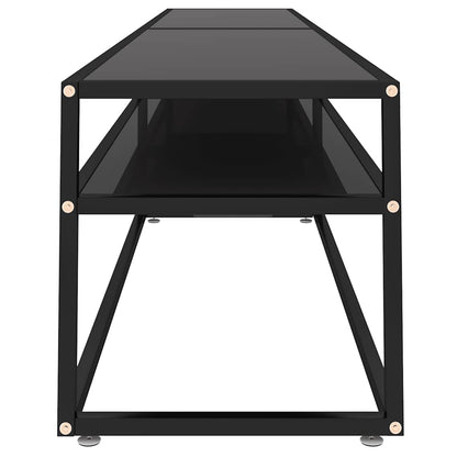 TV Cabinet | Black | Tempered glass, powder-coated steel | Large