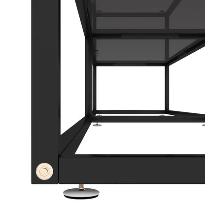 TV Cabinet | Black | Tempered glass, powder-coated steel | Large