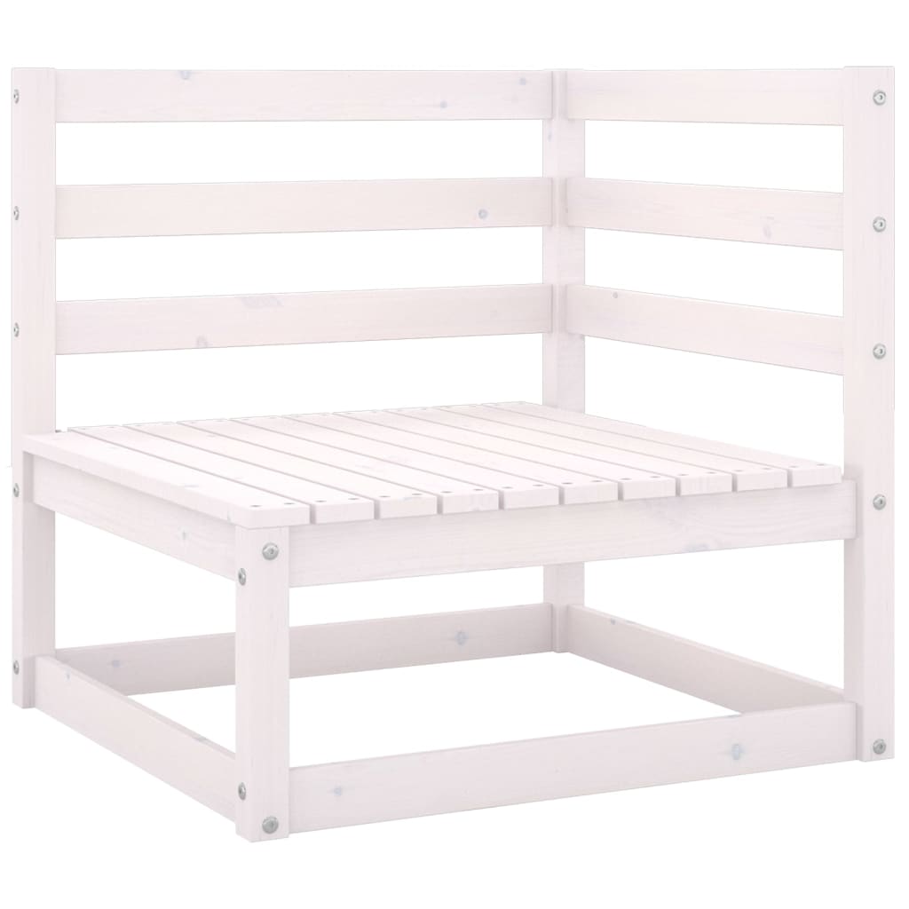 Garden Lounge Set | White | Solid pinewood | Large | Modular