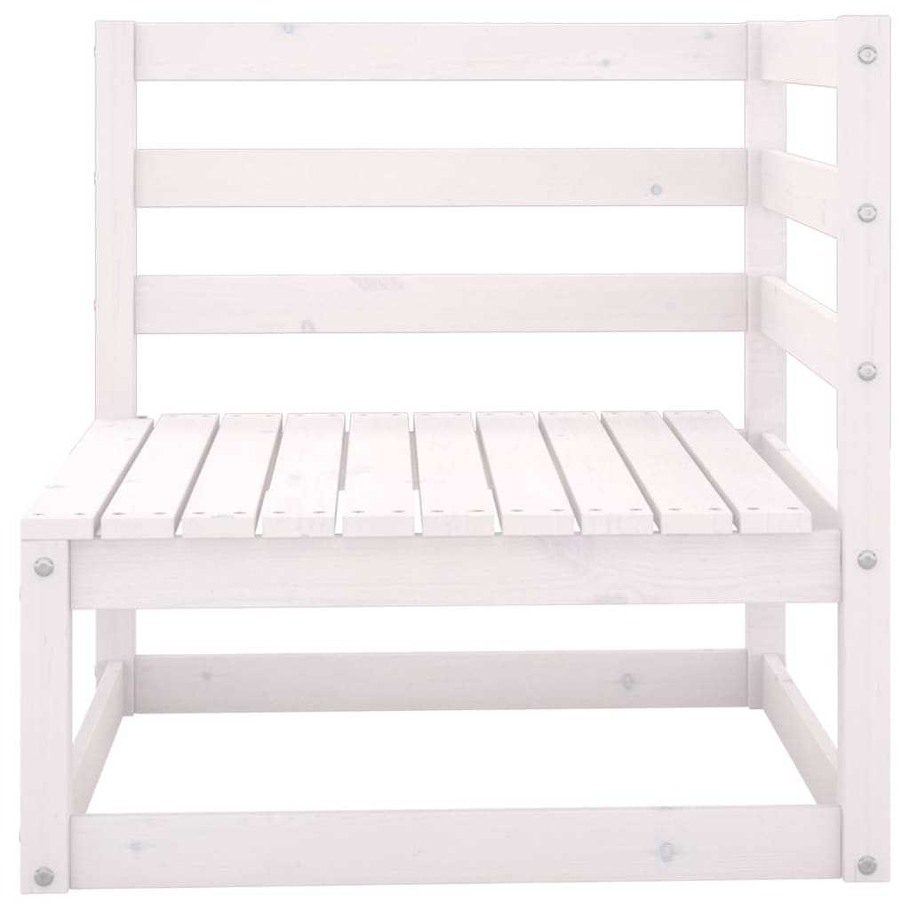 Garden Lounge Set | White | Solid pinewood | Large | Modular