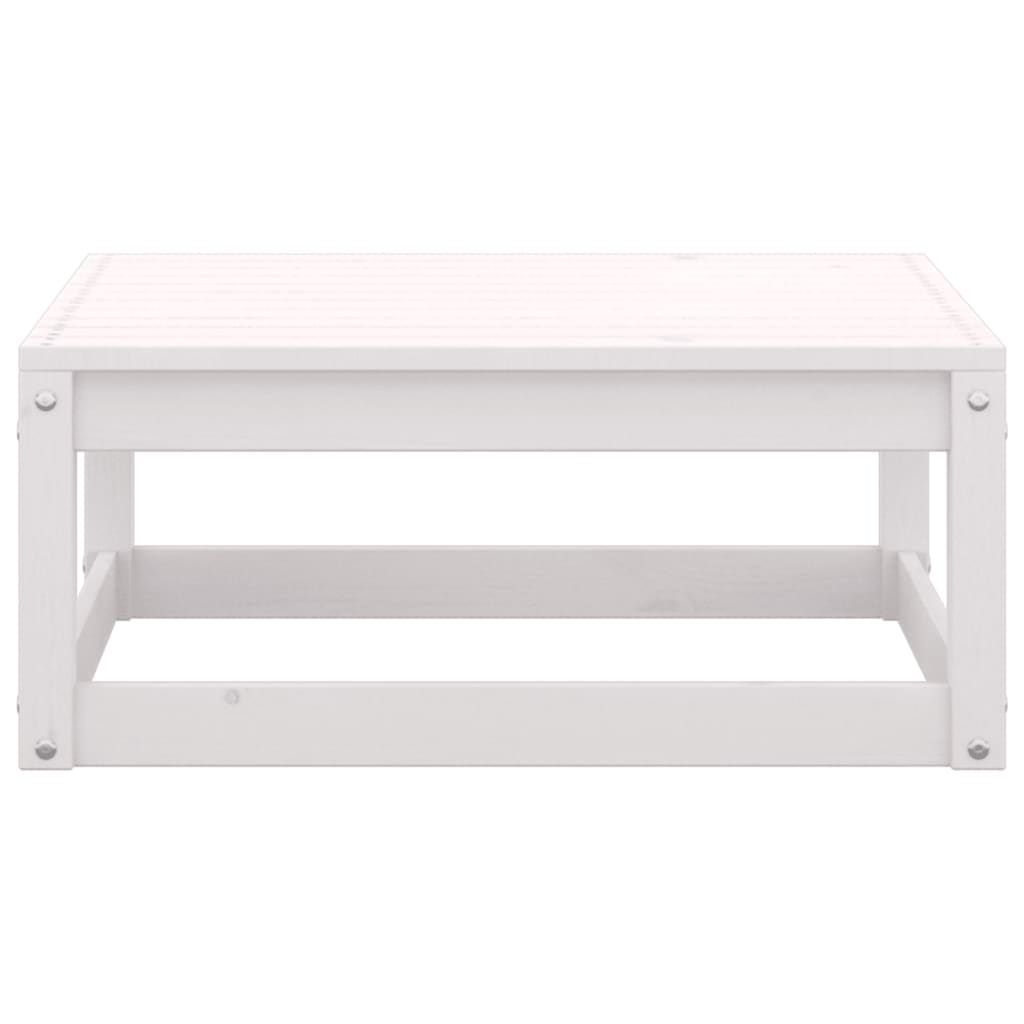 8 Piece Garden Lounge Set White Solid Wood Pine