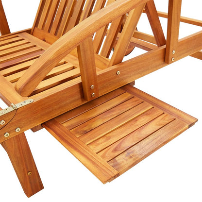 Sun Lounger | Brown | Solid Acacia Wood | Standard Sun Lounger Size