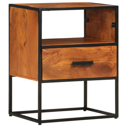Bed Cabinet 40x30x50 cm Solid Acacia Wood
