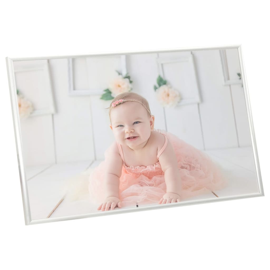 Photo Frames Collage 3 pcs for Table Silver 13x18cm MDF