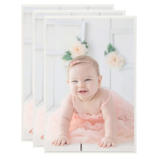 Photo Frames Collage 3 pcs for Wall or Table Silver 70x90cm MDF