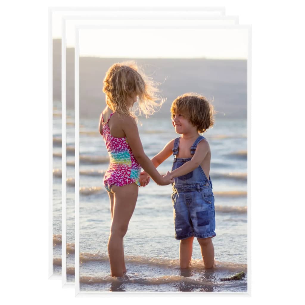 Photo Frames Collage 3 pcs for Table White 13x18 cm MDF