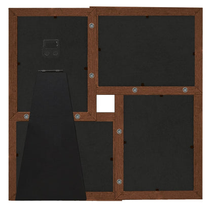Collage Photo Frame for 4x(13x18 cm) Picture Dark Brown MDF