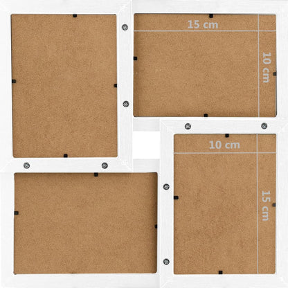 Collage Photo Frame for 24x(10x15 cm) Picture White MDF