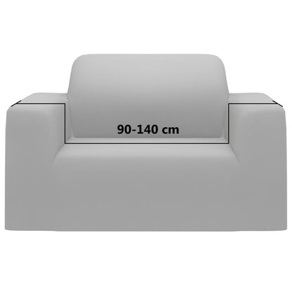 Stretch Couch Slipcover Grey Polyester Jersey