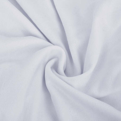 2-Seater Stretch Couch Slipcover White Polyester Jersey