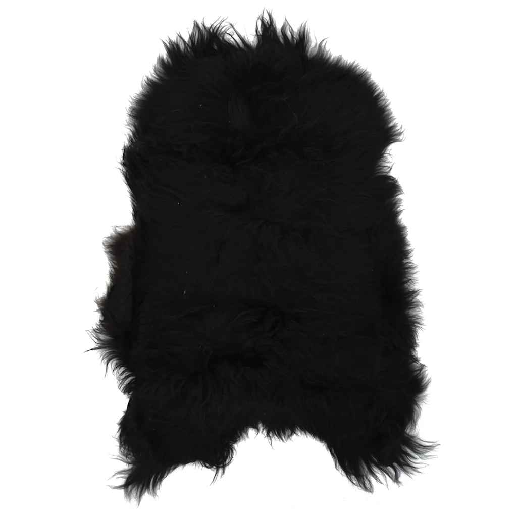 Icelandic Sheepskin Chair Cover Black 70x110 cm