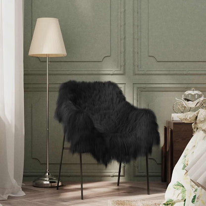 Icelandic Sheepskin Chair Cover Black 70x110 cm
