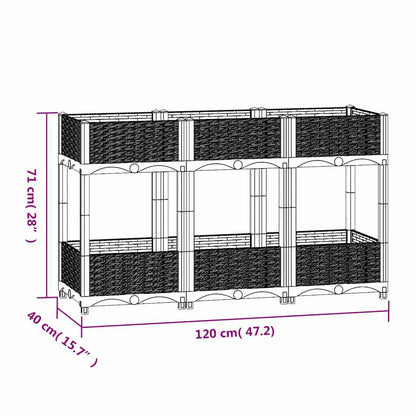 Raised Bed 120x40x71 cm Polypropylene