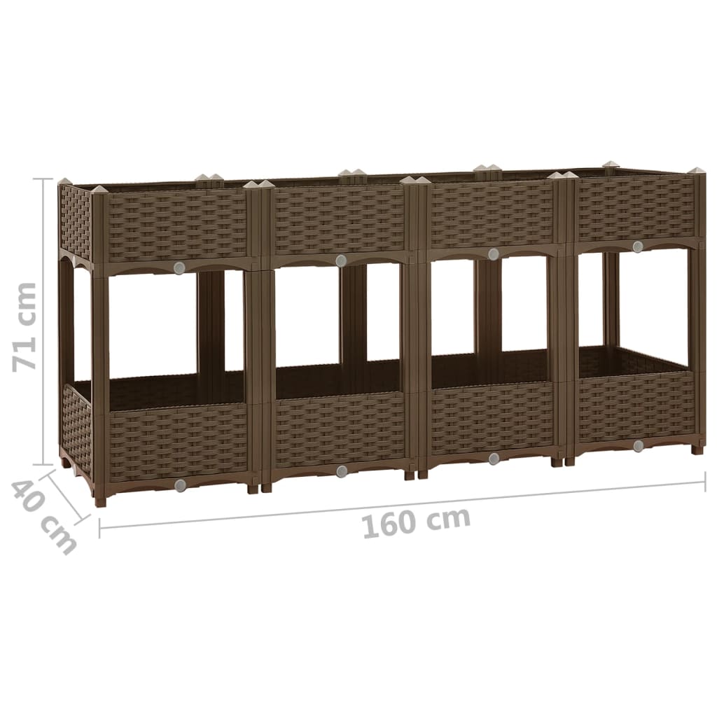 Raised Bed 160x40x71 cm Polypropylene