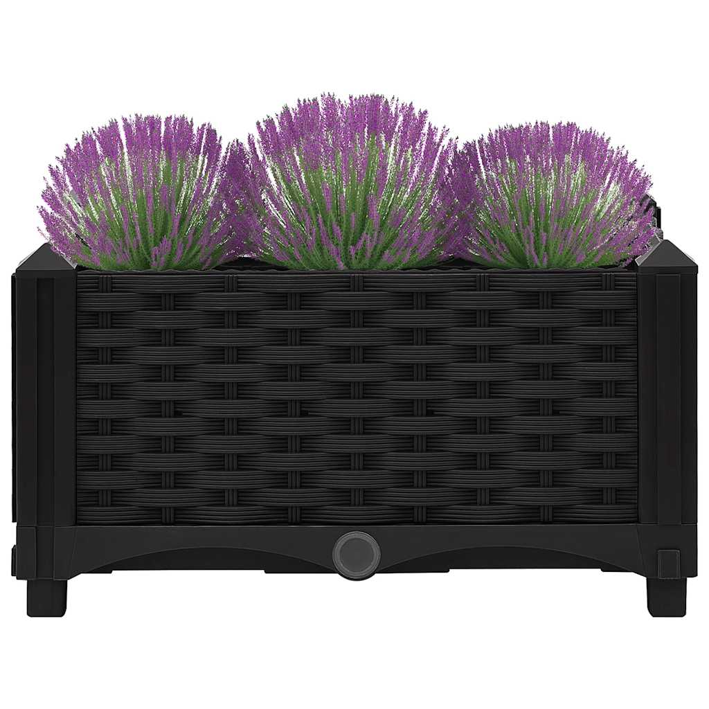 Raised Bed | Black | Polypropylene | Medium | Decorative Inlays