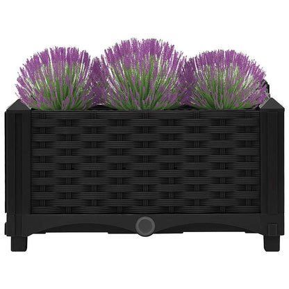 Raised Bed | Black | Polypropylene | Medium | Decorative Inlays
