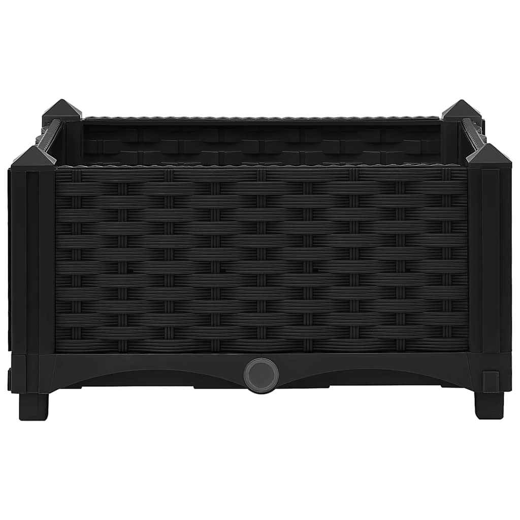 Raised Bed | Black | Polypropylene | Medium | Decorative Inlays