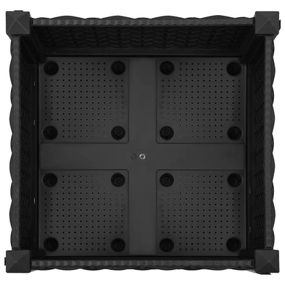 Raised Bed | Black | Polypropylene | Medium | Decorative Inlays