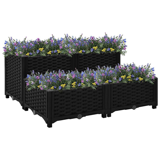 316538 vidaXL Raised Bed 80x80x38 cm Polypropylene