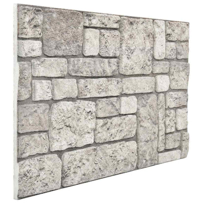 Wall Panels 10 pcs 100 x 50 cm Grey EPS Foam