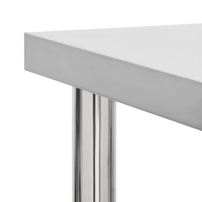 Kitchen Work Table with Wheels 80x45x85 cm Stainless Steel
