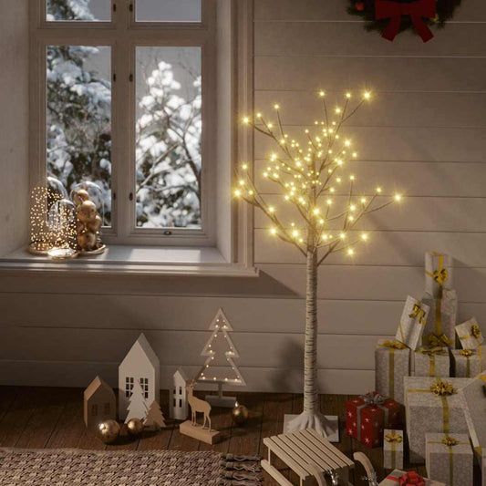 Christmas Tree 128 LEDs 1.2 m Warm White Willow Indoor Outdoor