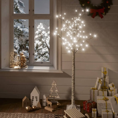 Christmas Tree 156 LEDs 1.5 m Cold White Willow Indoor Outdoor