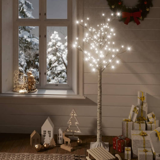Christmas Tree 156 LEDs 1.5 m Cold White Willow Indoor Outdoor