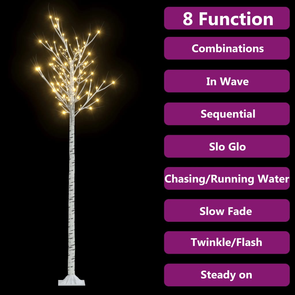 Christmas Tree 220 LEDs 2.2 m Warm White Willow Indoor Outdoor