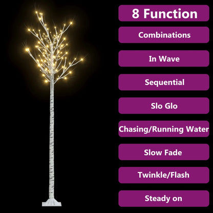 Christmas Tree 220 LEDs 2.2 m Warm White Willow Indoor Outdoor