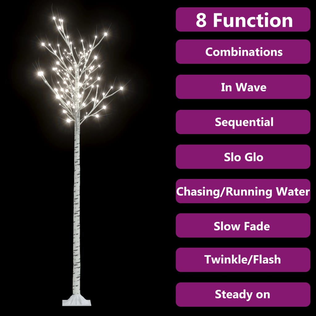 Christmas Tree 220 LEDs 2.2 m Cold White Willow Indoor Outdoor