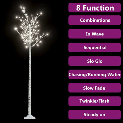 Christmas Tree 220 LEDs 2.2 m Cold White Willow Indoor Outdoor
