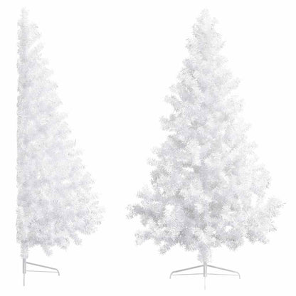 Artificial Half Pre-lit Christmas Tree with Ball Set White 210 cm
