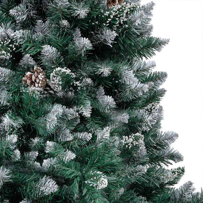 Artificial Christmas Tree with LEDs&Ball Set&Pinecones 210 cm