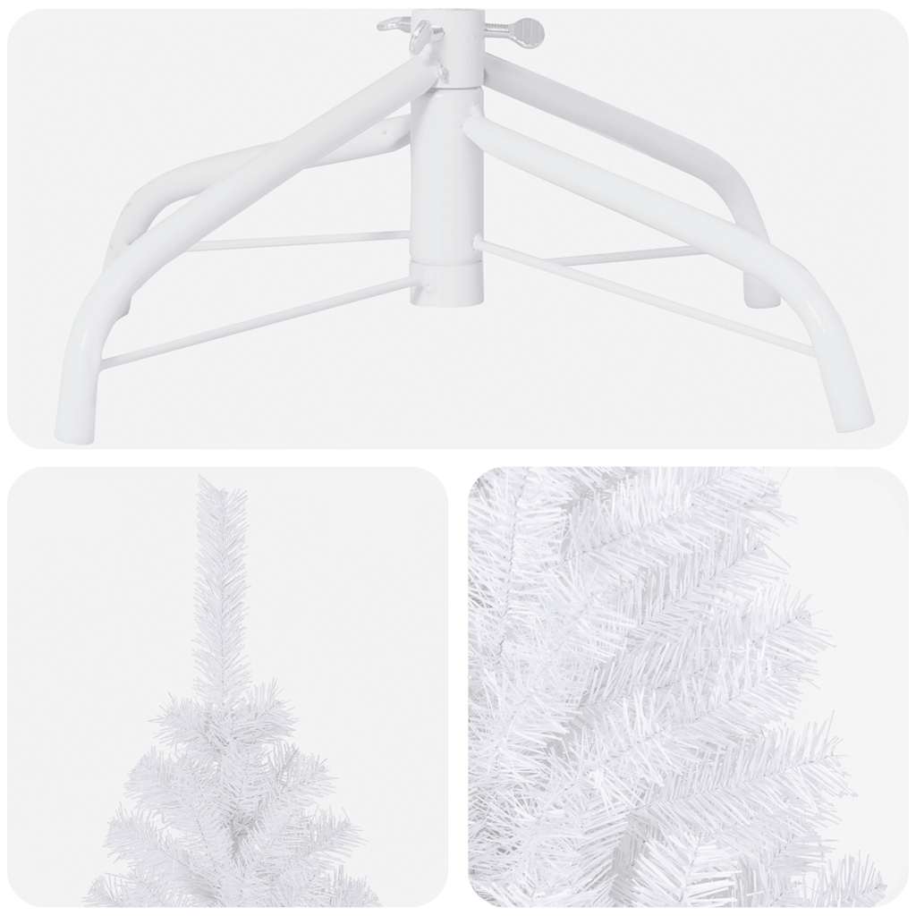 Artificial Pre-lit Christmas Tree with Ball Set White 180 cm PVC