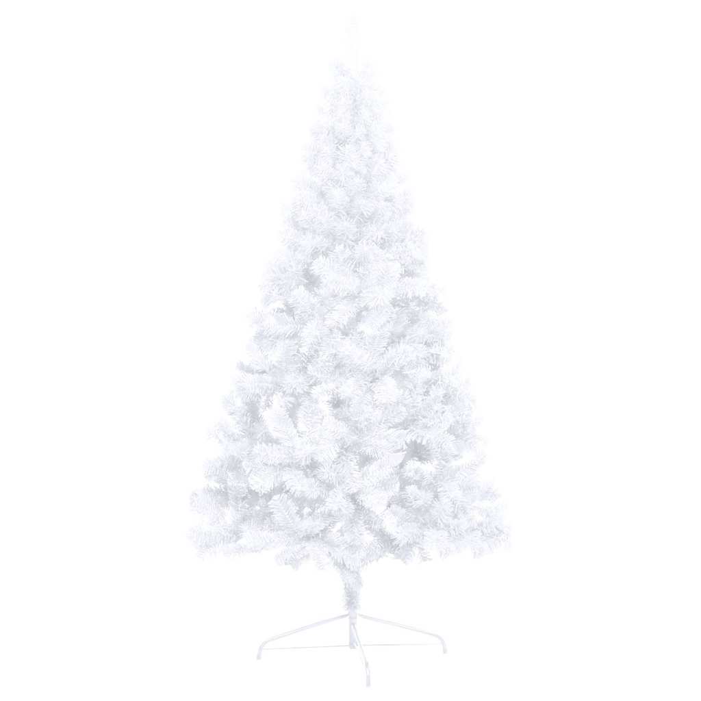 Artificial Half Pre-lit Christmas Tree with Ball Set White 150 cm