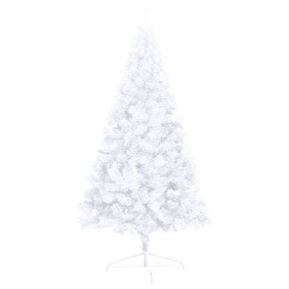 Artificial Half Pre-lit Christmas Tree with Ball Set White 150 cm