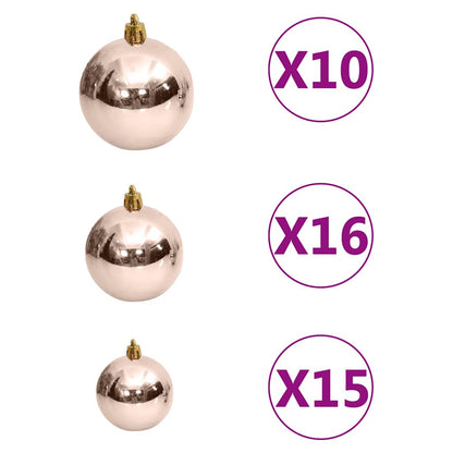 Artificial Pre-lit Christmas Tree with Ball Set 180cm 620 Branches
