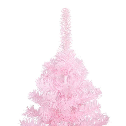 Artificial Pre-lit Christmas Tree with Ball Set Pink 150 cm PVC