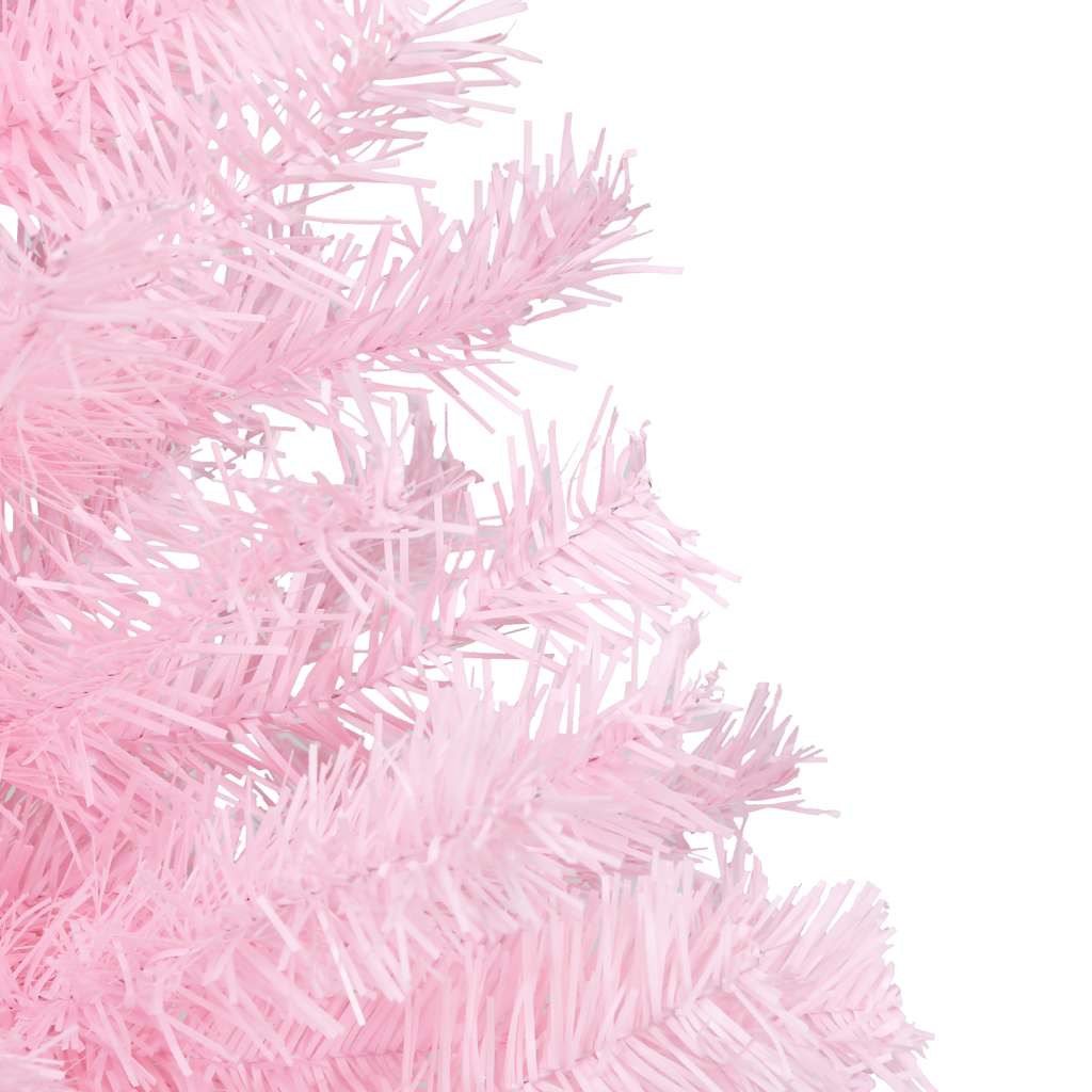 Artificial Pre-lit Christmas Tree with Ball Set Pink 150 cm PVC