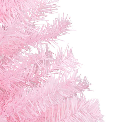 Artificial Pre-lit Christmas Tree with Ball Set Pink 150 cm PVC